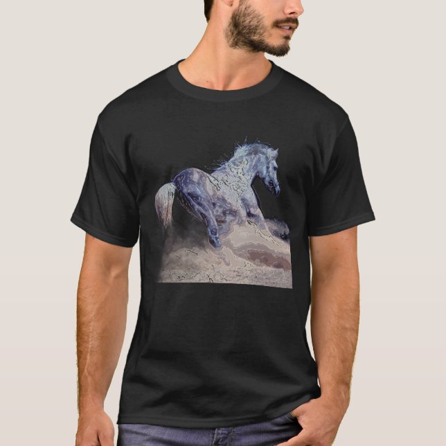 T-shirt Cheval en action (Devant)