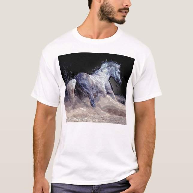 T-shirt Cheval en action (Devant)