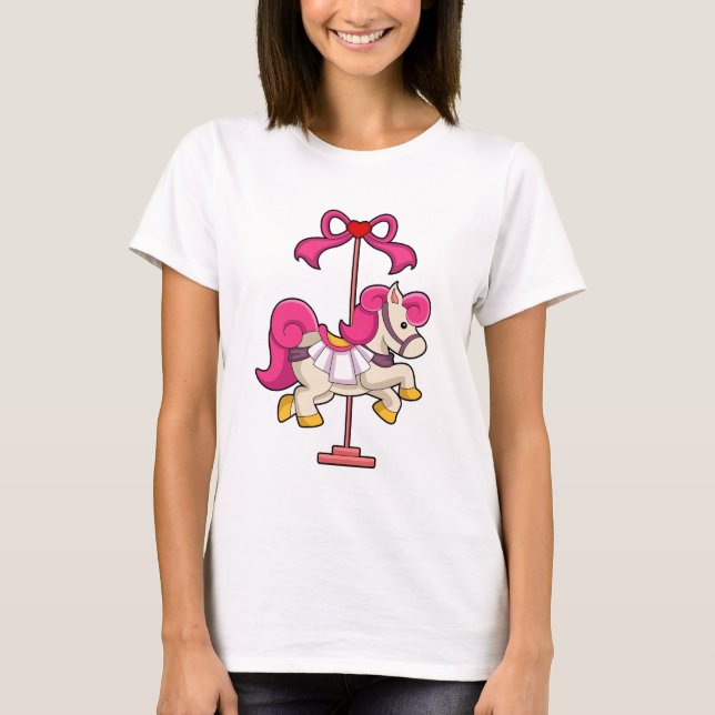 T-shirt Cheval en cheval de carrousel.PNG (Devant)