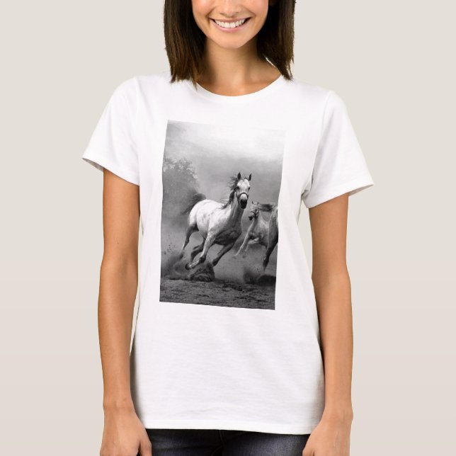 T-shirt Cheval en course (Devant)