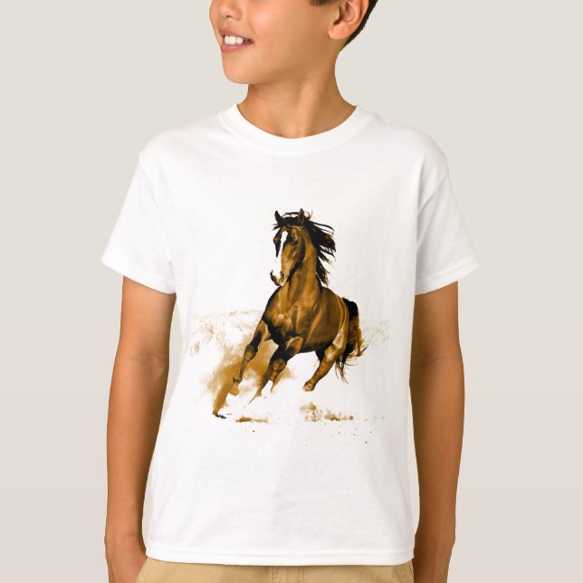 T-shirt Cheval en course (Devant)