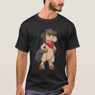 T-shirt Cheval en cow-boy
