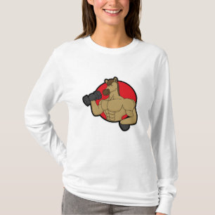 T-shirt Cheval en culturiste avec haltère