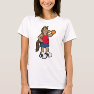 T-shirt Cheval en tant que joueur de basket-ball avec Bask