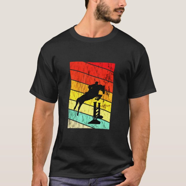 T-shirt Cheval Equestre Coucher Du Soleil (Devant)