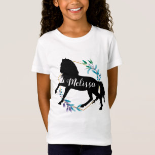 T-Shirt Cheval Equestre Personnalisé Équitation Nom Pers