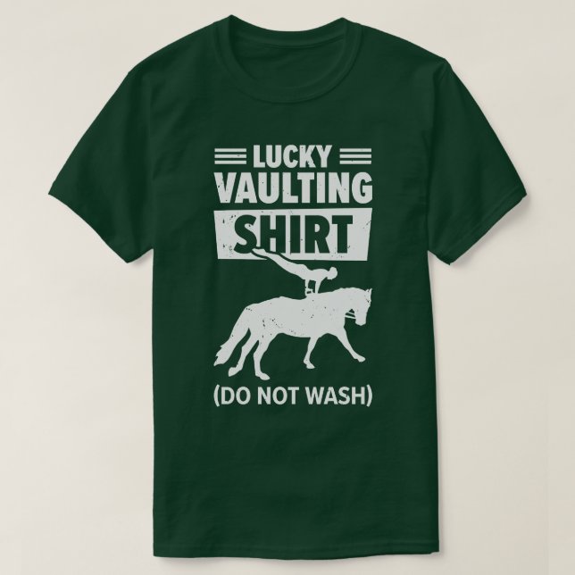 T-shirt Cheval équestre Vaulting Funny Lucky Horseback Ri (Design devant)