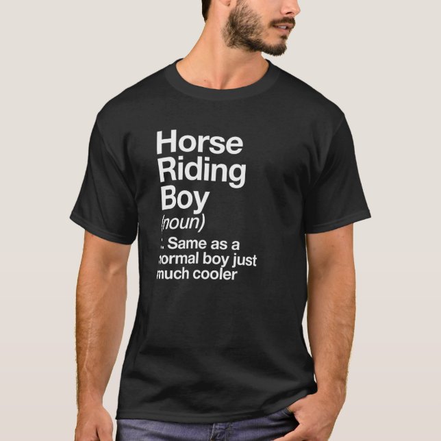 T-shirt Cheval équitation Boy Définition Sport (Devant)