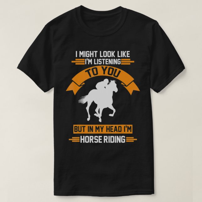 T-shirt Cheval équitation Cadeau (Design devant)