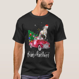 T-shirt Cheval équitation Camion Rouge Noël Joyeux Noël
