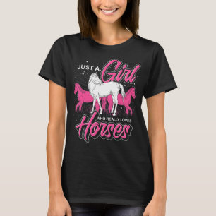 T-shirt Cheval équitation Femmes Filles Cheval Equestre Ch