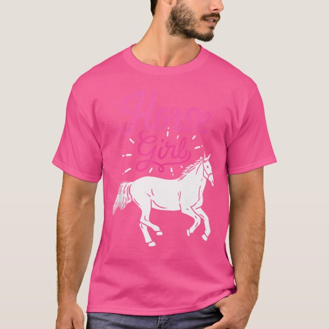 T-shirt Cheval équitation filles (Devant)
