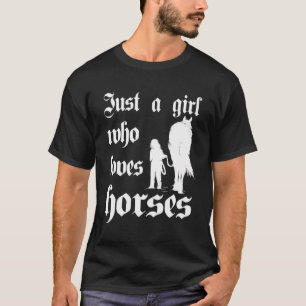 T-shirt Cheval Équitation Juste Une Fille Qui Aime Les Che