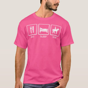 T-shirt Cheval équitation Manger Sommeil Randonnée Cheval