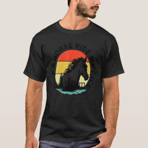 T-shirt Cheval Équitation Plaisanterie Adulte Sauvez Un Ch