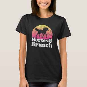 T-shirt Cheval Et Brunch Femmes Ou Filles Chevaux