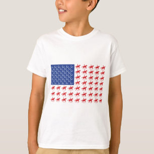 T-shirt Cheval et cavalier patriotique