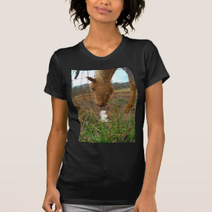 T-shirt cheval et fleur de printemps Bunny