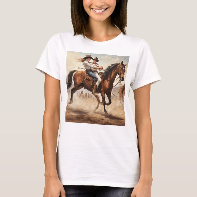T-SHIRT CHEVAL ET LA FEMME (Devant)