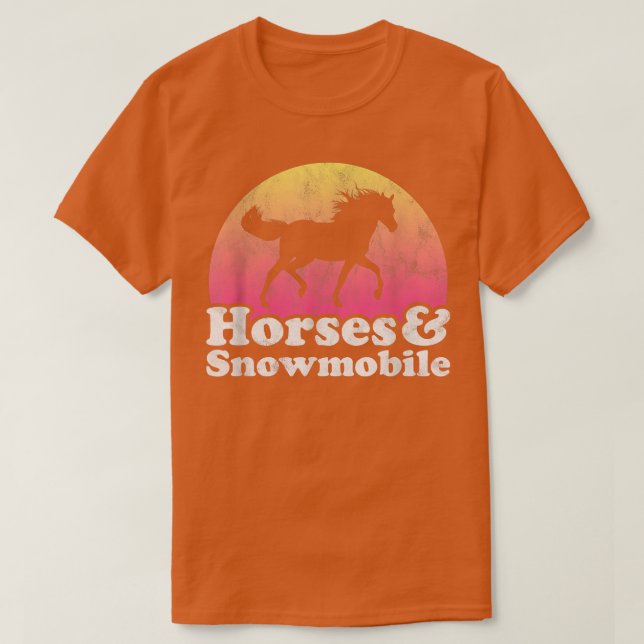 T-shirt Cheval et motoneige Femmes ou filles Cheval (Design devant)