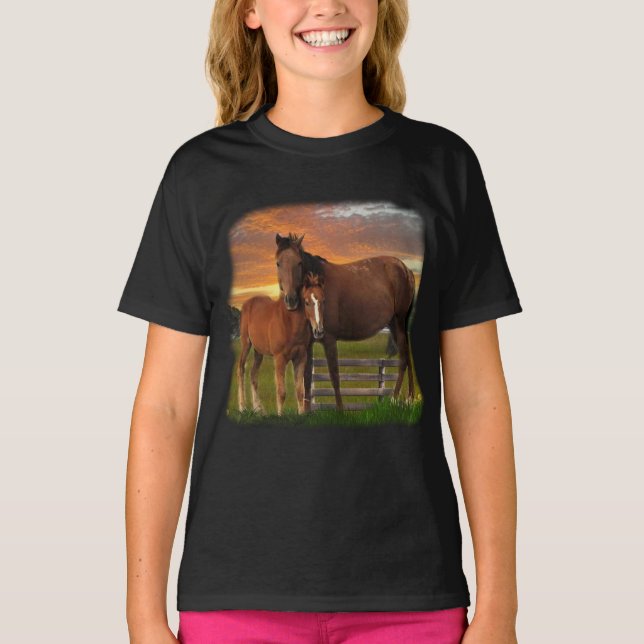 T-shirt Cheval et poney (Devant)