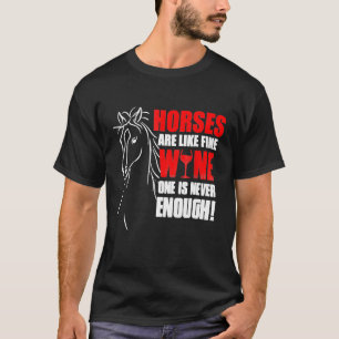 T-shirt Cheval Et Vin Cheval Équestre Pony