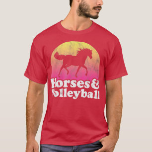 T-shirt Cheval et Volley-ball Femmes ou filles Cheval