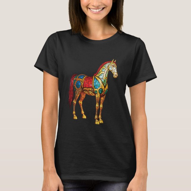 T-shirt Cheval - Étalon Coloré (Devant)