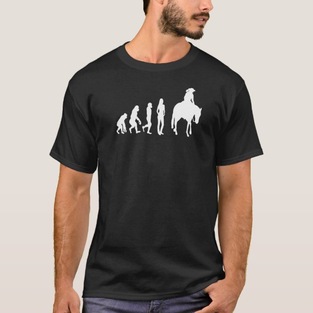 T-shirt Cheval Évolution Cheval Amour Équitation (Devant)