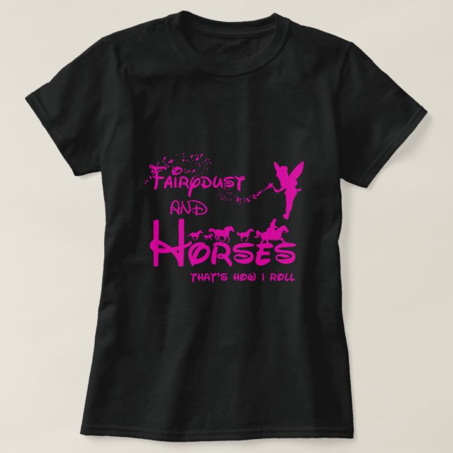 T-shirt Cheval Fairdust Et Chevaux Riding Lover Cadeau Drô (Design devant)