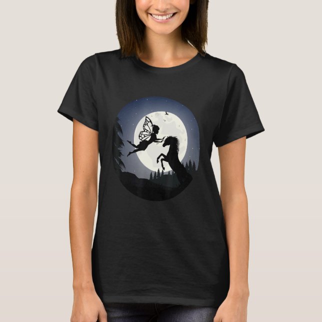 T-shirt Cheval Fairy Imaginaire Sous La Lumière De La Plei (Devant)