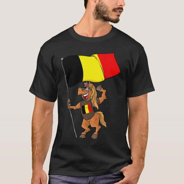 T-shirt Cheval Fan Belgier (Devant)