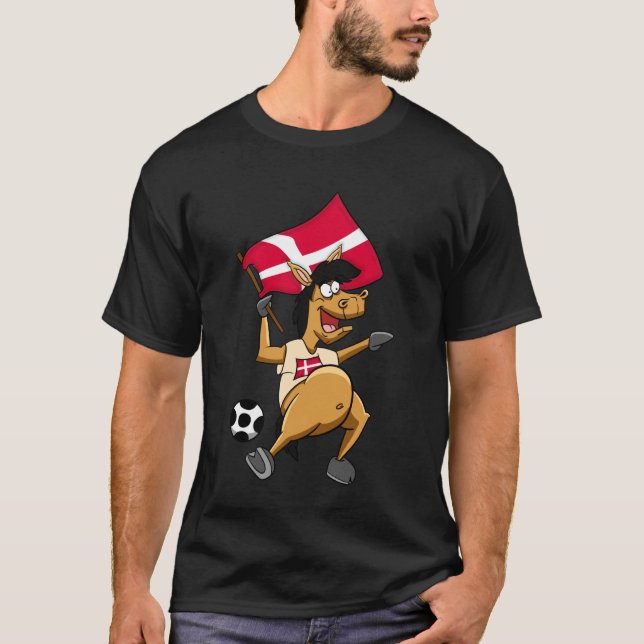 T-shirt Cheval Fan Danemark (Devant)