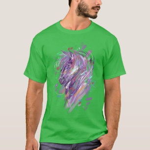 T-shirt Cheval Femmes Filles Cheval Équitation Cheval Fam