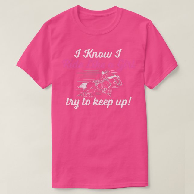 T-shirt Cheval Femmes Je Sais Que Je Marche Comme Une Fill (Design devant)