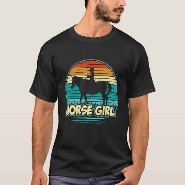 T-shirt Cheval Fille Chevaux, Animal, Élevage, Cavalier Ch (Devant)
