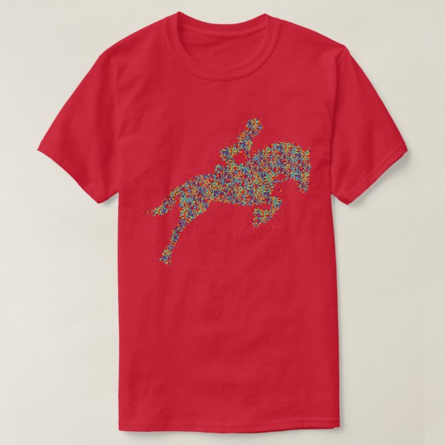 T-shirt Cheval Fille Équitation Femmes (Design devant)
