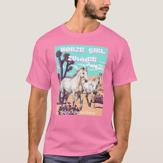 T-shirt Cheval Fille été (Devant)