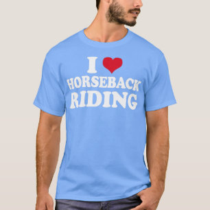 T-shirt Cheval Fille I Love Horseback équitation