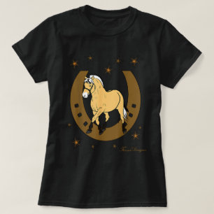 T-shirt Cheval Fjord Fjord Fjordi avec éventail de Poney a