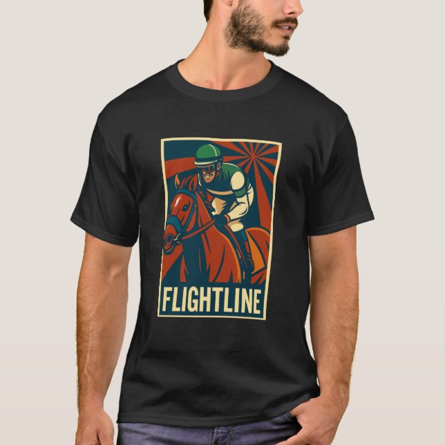 T-shirt Cheval Flightline, Course de chevaux, Del Mar, San (Devant)