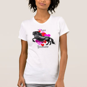 T-shirt Cheval friésien, étalon de beauté noire friésienne