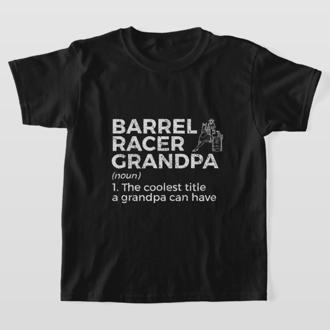 T-shirt Cheval Funny Barrel Racer Grand-père Horse Racing  (Poser)
