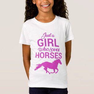 T-Shirt Cheval Gallop Une Fille Qui Aime Les Chevaux