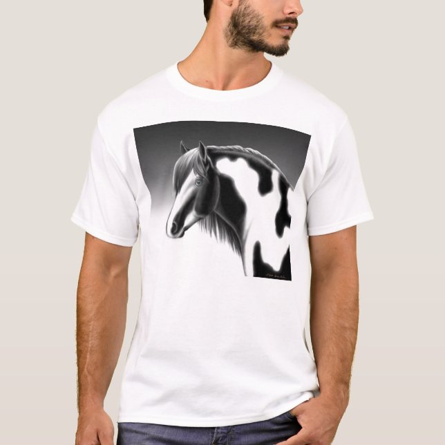 T-shirt Cheval gitan de peinture de Vanner (Devant)