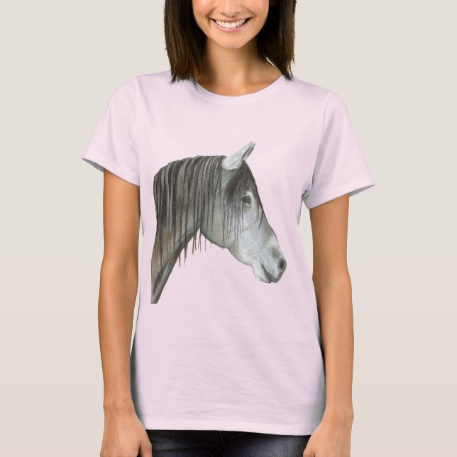 T-shirt Cheval Gris (Devant)