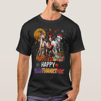 T-shirt Cheval Halloween Et Joyeux Noël Joyeux Hallotha