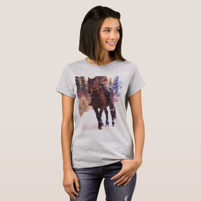 T-shirt cheval (Image créée par grok) (Devant entier)