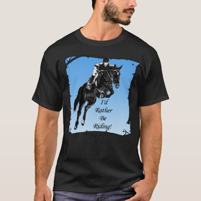 T-shirt Cheval Jumper Jumping Id Plutôt Montrer norman t (Devant)