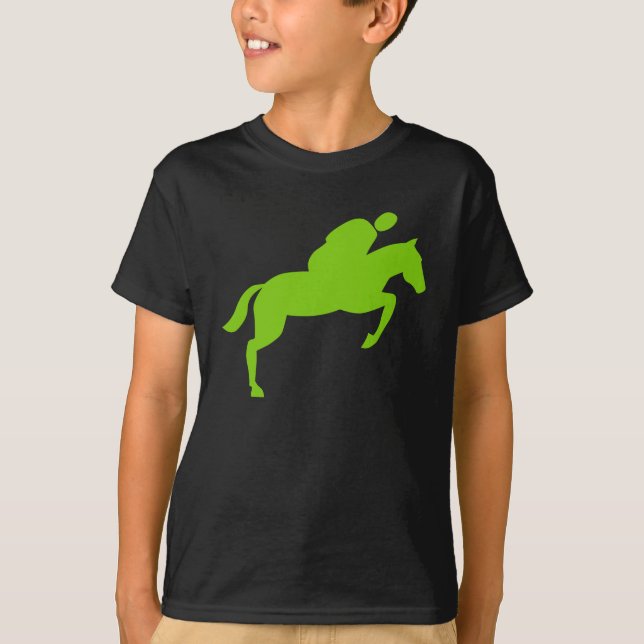 T-shirt Cheval Jumping - Martian Green (Devant)